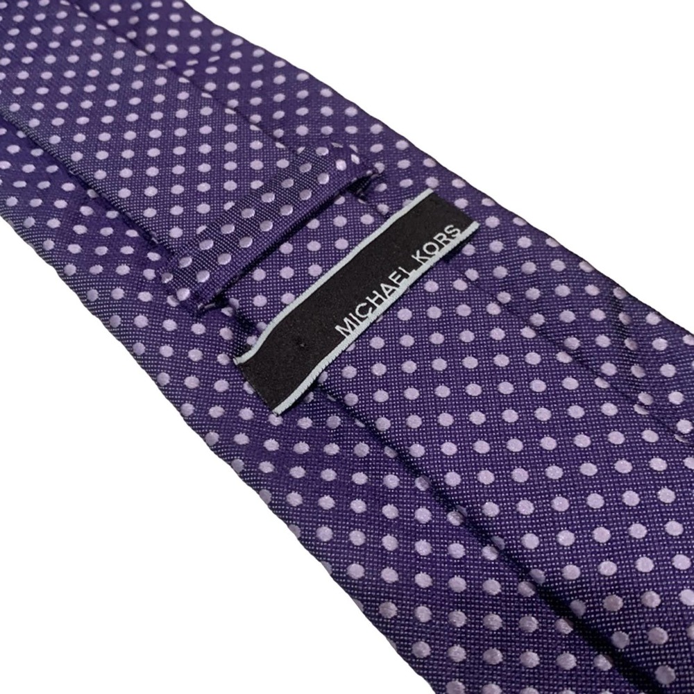 Michael Kors Purple Polka Dot Necktie - Picture 1 of 5